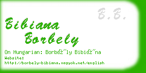 bibiana borbely business card